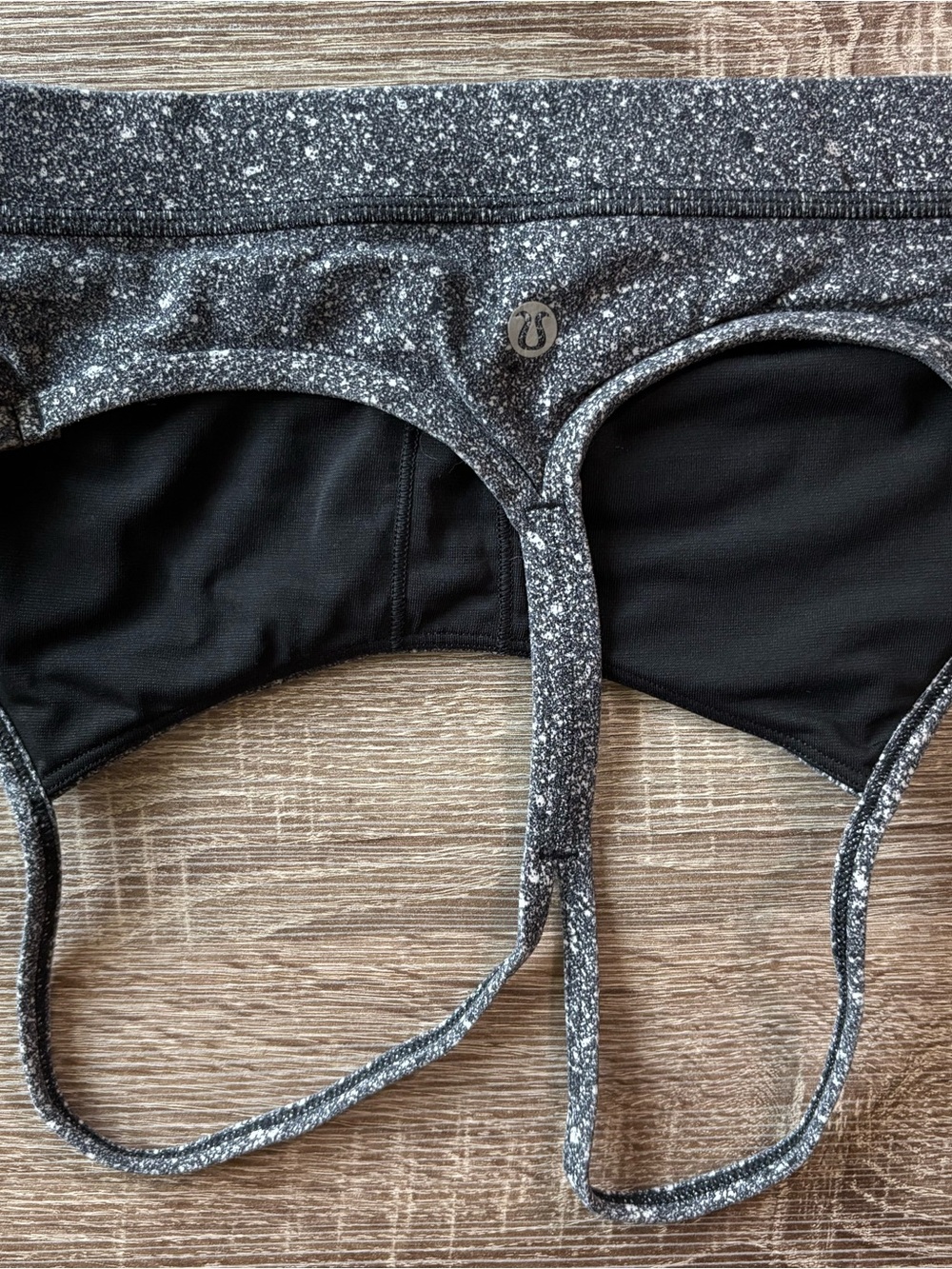 lululemon athletica Black & White Speckle Sports Bra